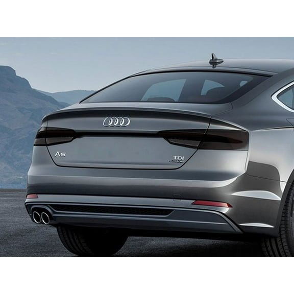 Rvinyl Tail Light Tint Covers Compatible with Audi A5 2013-2017 - Blackout Smoke