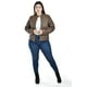 thumbnail image 5 of Chamarra estilo biker Roman Fashion /Tallas Extras, 7370 (Cafe) cafe 42, 5 of 6
