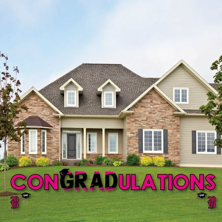 Pink Grad - Best is Yet to Come - Yard Sign Outdoor Lawn Decorations - 2019 Graduation Yard Signs - (Best Black Friday Shopping 2019)