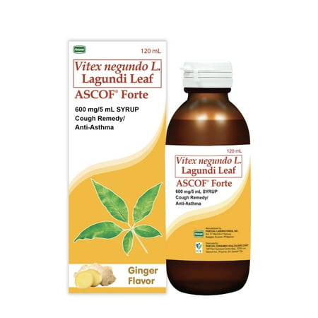 Ascof Forte Lagundi Leaf for Adults 600mg/5ml Ginger Syrup 120ml