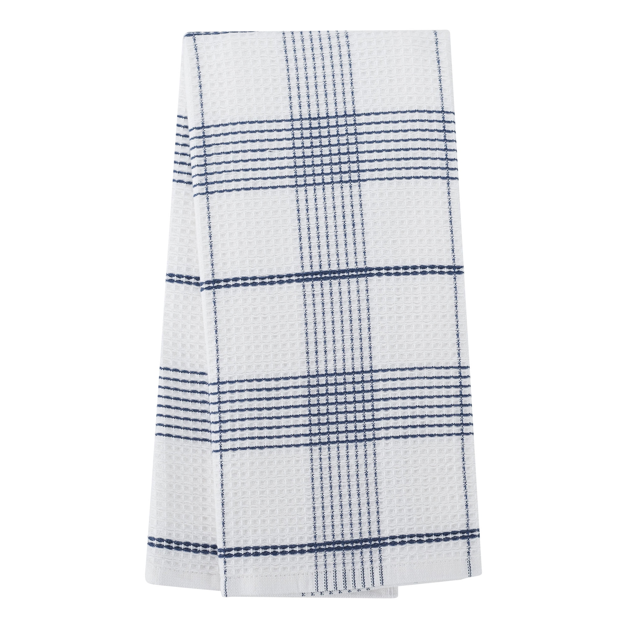 Better Homes & Gardens Washed Indigo Cotton Waffle-Weave Dual-Purpose Oversized Kitchen Towels 4 Pack