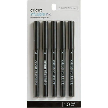 Cricut Infusible Ink Markers, Black Medium-Point Markers (1.0), 5 count