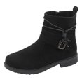 thumbnail image 2 of Botas Vaquera Gamuza Vintage Cortas Informales para Mujer Montar Y Escalar, 2 of 9
