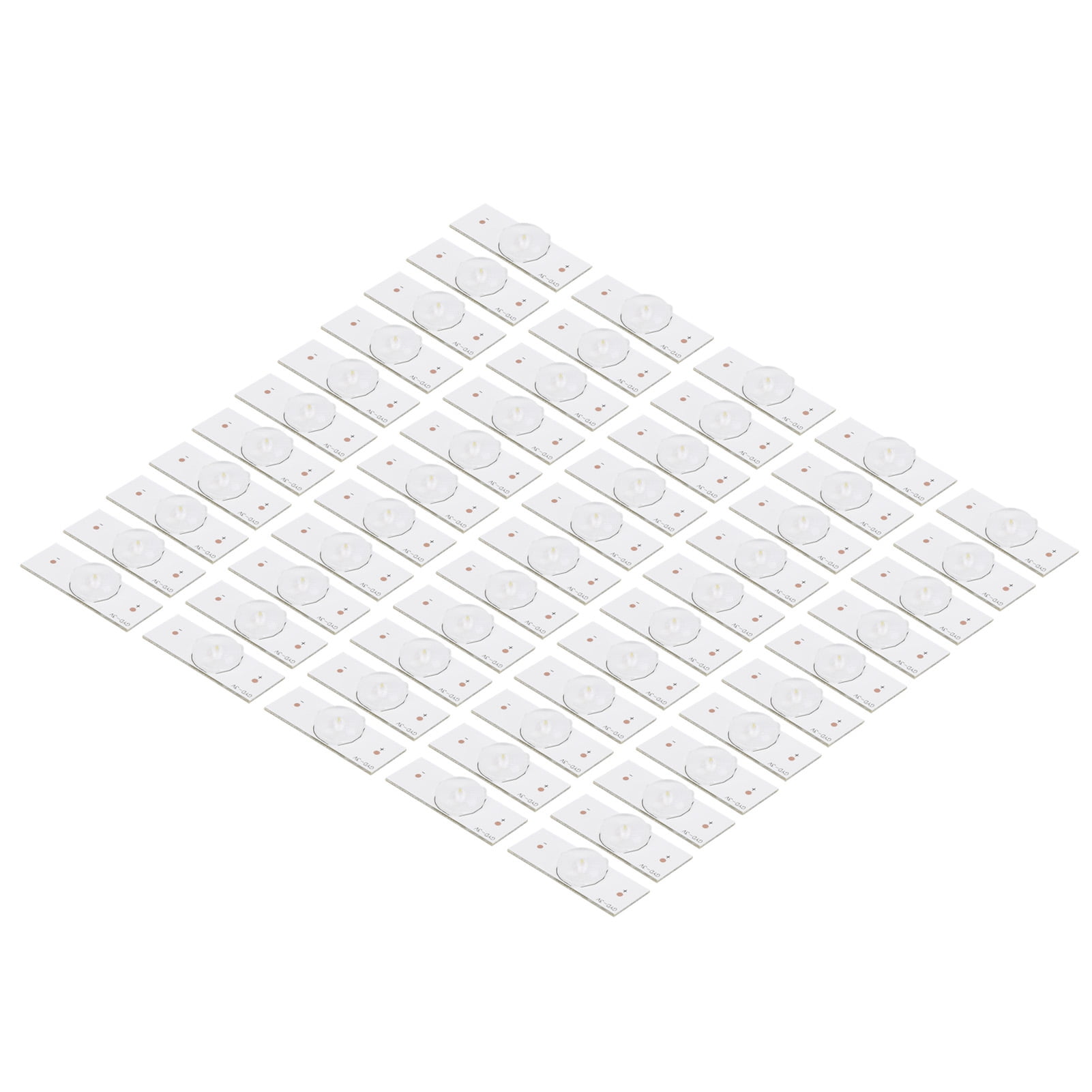 Peahefy 50Pcs 3V SMD LED Lens Fiberglass Board Lamp Beads for 3265