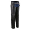 Milwaukee Leather MLL6503 Ladies Black Classic Leather Chaps with Rivet Design 3X-Small