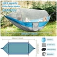 thumbnail image 4 of Vyrelis Camping Hammock with Tree Straps Hammock Tent with Mosquito Net and Sunshade Tree Hammock for Travel Backpacking Hiking Gear (Blue), 4 of 9