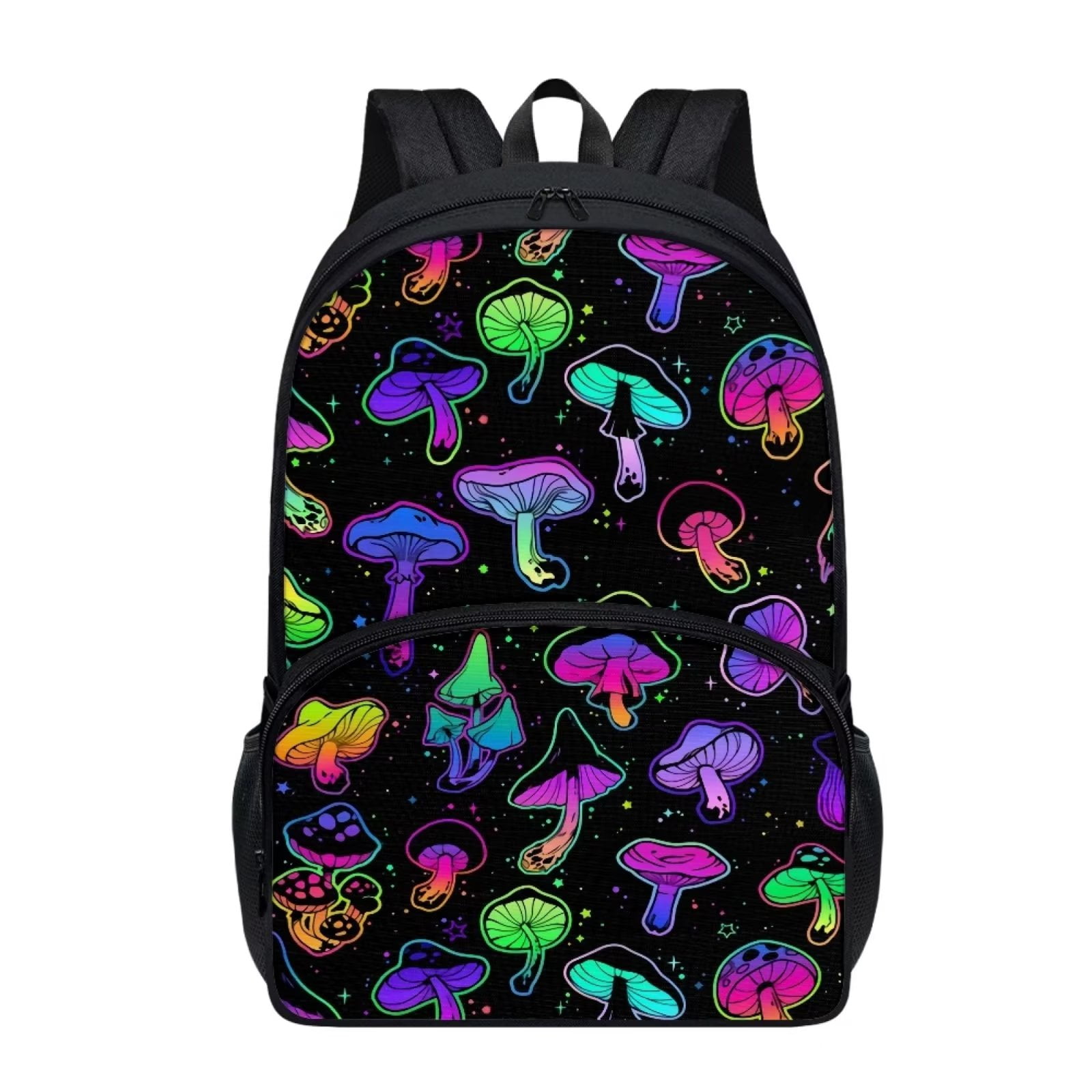 FKELYI Kids Boys Girls School Bag Leisure Rainbow Mushroom Print