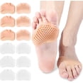 thumbnail image 1 of CHAO 12 piezas de almohadillas de silicona para el antepié con almohadillas perforadas y transpirables para aliviar el dolor, 1 of 5