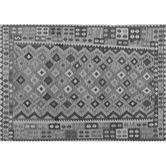 Ahgly Company Indoor Rectangle Abstract Gray Contemporary Area Rugs, 8' x 12'