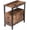 Rustic Brown + Black, variant on End Table, Narrow Chairside Table with Drawer and Open Storage Shelf, Nightstand for Small Spaces, Stable and Sturdy Construction, Wooden Look Accent Furniture, Greige and Black BG548BZ01G2