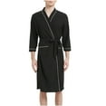 thumbnail image 1 of Birdeem Robes for Men Mens Casual Solid Color Pockets Binding Rope Long Sleeves Pajama Robes, 1 of 1