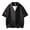 Black, variant on Men's Fake Two-Piece Short Sleeve Golf Shirt, Solid Color Collared Pullover, Casual Fashion V-Neck Top for Daily Wear Gray M