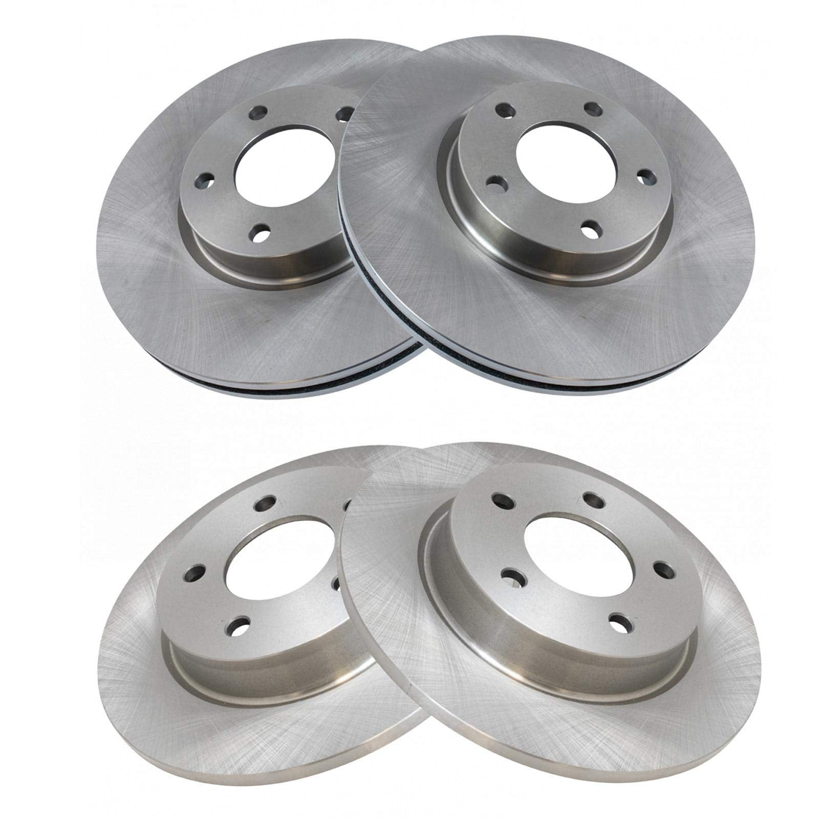 TRQ Front & Rear Brake Rotors Set Fits Select 2004-2013 Mazda 3