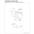 thumbnail image 2 of Kingston Brass CC44153K 1/2" FIP x 1/2" or 7/16" Slip Joint Quarter-Turn Straight Shut-Off Valve with Flange, Antique Brass, 2 of 4