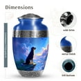 thumbnail image 2 of SABURIAL Dog Urn - Decorative Cremation Urns For Human Ash - Handmade Memorial Urns For Mom & Dad Ashes - Perfect Burial Urn For Male Ash - 10 Inch Large With Velvet Bag, 2 of 7