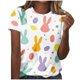 thumbnail image 3 of TaTaai Womens Fashion Casual Loose Fit Easter Random Print T-Shirts Round Neck Short Sleeve Soft Lightweight Comfy Tops for Daily Casual Party Outfits Gift, 3 of 5