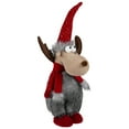 thumbnail image 4 of Northlight Standing Plush Moose Christmas Figure - 20" - Gray and Red, 4 of 6