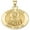 Yellow, variant on Saint Titus Religious Medal - 3/4 Inch Size of a Nickel -Sterling Silver