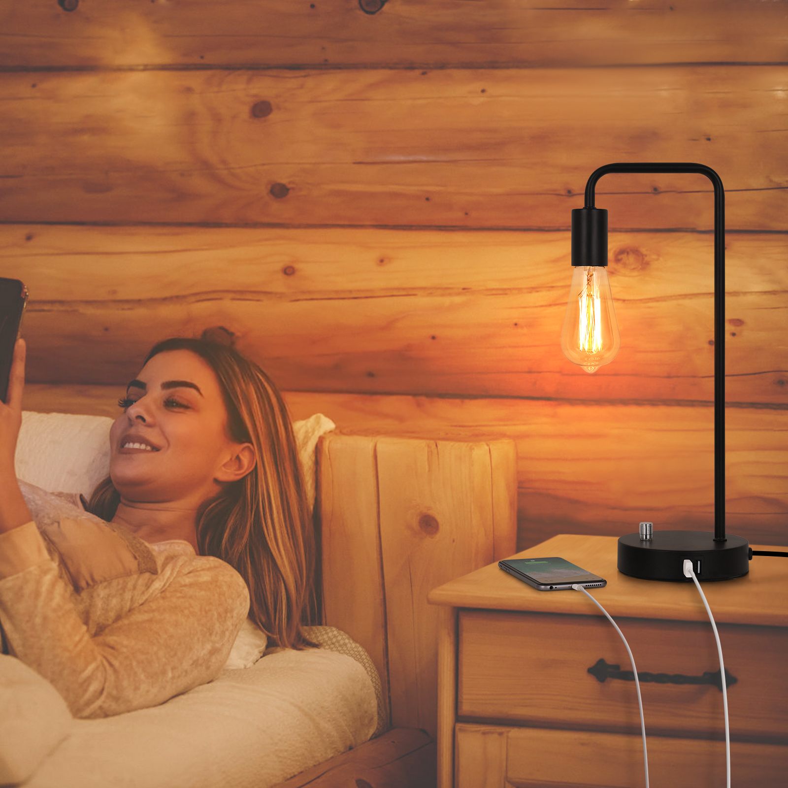 Bedroom Industrial Desk Lamp Modern Bedside Lamp