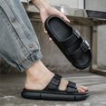 thumbnail image 4 of Zapatillas de suela gruesa para hombre, zapatillas de verano para exteriores para hombre y mujer, suela blanda para el hogar, 4 of 6