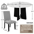 thumbnail image 4 of 5-Piece Round Dining Table Set with 4 Upholstered Chairs, 43-Inch Modern Kitchen Table for Dining Room, Grey and White, 4 of 9