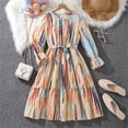 thumbnail image 2 of Coerni Girls and Toddler Maxi Dress Kids Solid Long Sleeve Casual Dresses 2024 Fall A-Line Dress for Girls 8-12 Years, 2 of 9