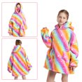 thumbnail image 2 of Muyoka Sudadera con capucha de gran tamaño para adultos, niños, mujeres, hombres, sudadera con mangas y bolsillo, muy cálida, cómoda, de forro polar esponjoso, con capucha, regalo de cumpleaños Muyoka Hogar, 2 of 7