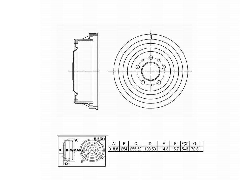 Winstop Brake Drum, Rear WS236603, Jeep Cherokee 1989-1984