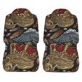 thumbnail image 3 of LAKIMCT Skull Feathers Car Seat Covers Vehicle Front Seat Covers Universal Fit Seat Protector, 3 of 9