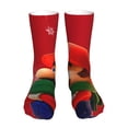 thumbnail image 2 of Lsque Mario Print Women's Men's Novelty 16in Crew Socks Cotton Socks Knee High Socks for Walking,Running,Nurses,Pregnancy, 2 of 6