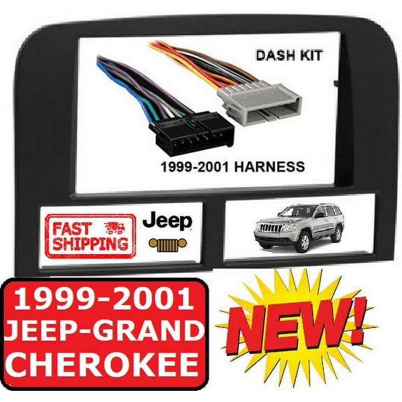99-01 Jeep Grand Cherokee Metra 95-6546B & 70-1817 Double DIN Car Radio Stereo Dash Kit