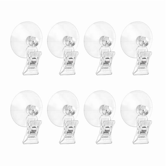 Multipurpose Suction Cup Clamp Set of 8 for Organizing Home and Bath Items