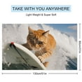 thumbnail image 2 of Surfing Cat Beach Towel – with A Unique Design, Extra Large,XL (32”x 63”) for Kids & Adults, 2 of 7