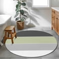 thumbnail image 4 of Grey Sage Round Living Room Rugs 3.3 ft, Green and White Striped Geometric Washable Area Rug with Non-Slip Sturdy Edge Binding Round Front Door Mat Floor Carpet for Entryway, 4 of 9