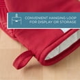 thumbnail image 4 of TOWN & COUNTRY BASICS Basketweave Soft Silicone Mini Oven Mitt 2-Pack Set, Heat Resistant  Flexible Silicone, Non-Slip Grip Red - 5.5X8, 4 of 5