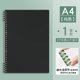 thumbnail image 1 of Xiao Hua Cuaderno espiral A4 a cuadros, tapa dura extraíble, 120 páginas/60 hojas, para tomar notas, oficina y hogar, color negro., 1 of 3
