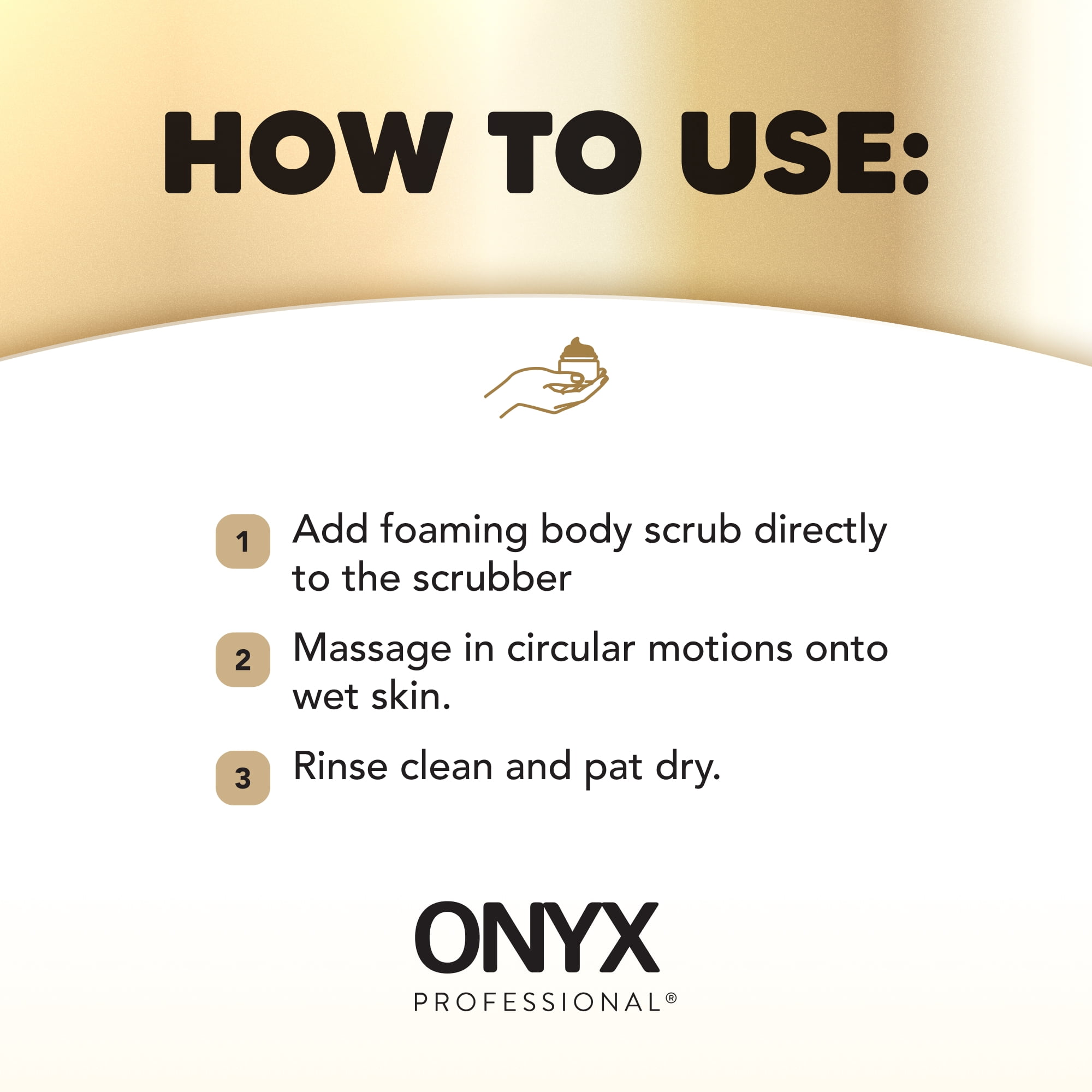ONYX Professional Foaming Body Scrub with Scrubber, Marshmallow Cream, 12 oz
