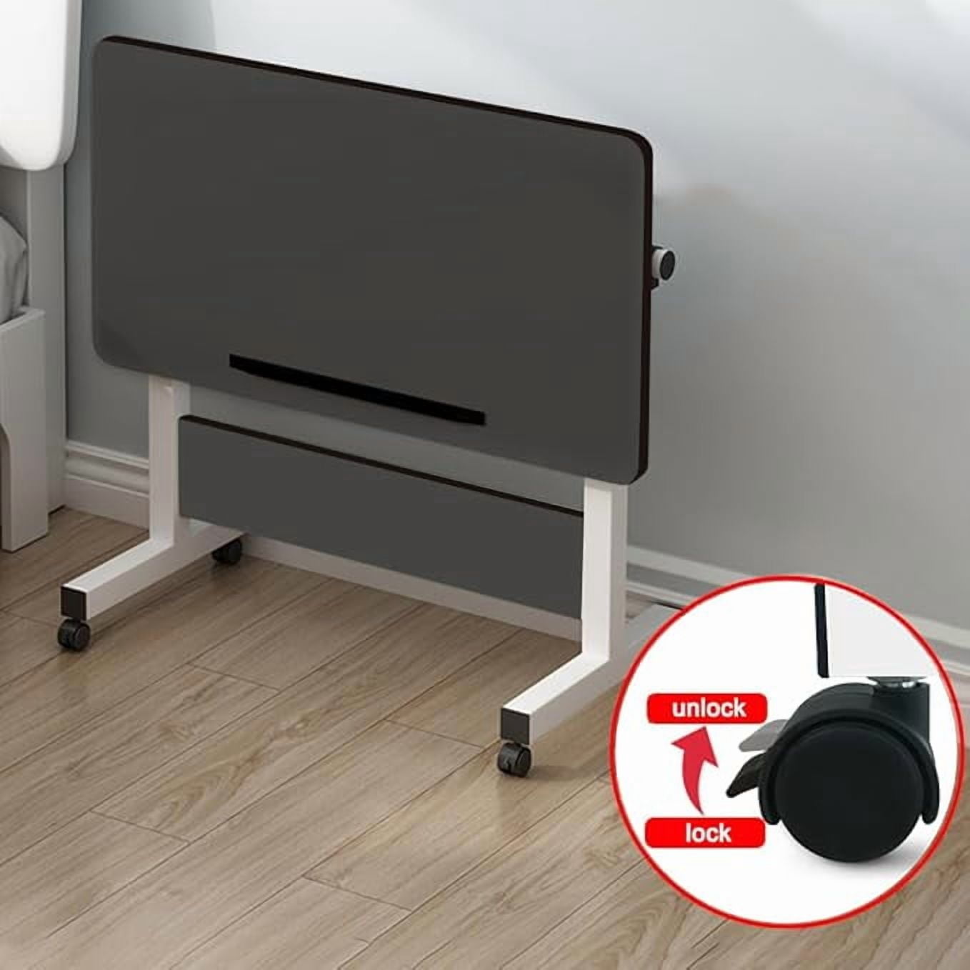 WXJHL Rolling Desk Adjustable Height,Rolling Computer Cart,Portable Laptop Desk,Small Adjustable Home Office Desk,Rolling Laptop Desk,Small Portable Desk