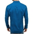 thumbnail image 4 of Huresd Men's Long Sleeve Button Up Shirts Solid Slim Fit Casual Business Formal Dress Shirt Sky Blue M, 4 of 4