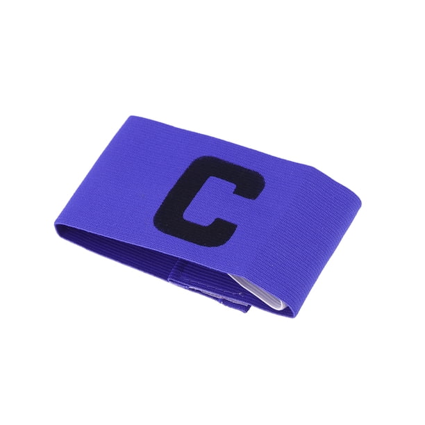 EeaseMX Brazalete de capitán de fútbol ajustable para jugadores de rugby y baloncesto (azul)