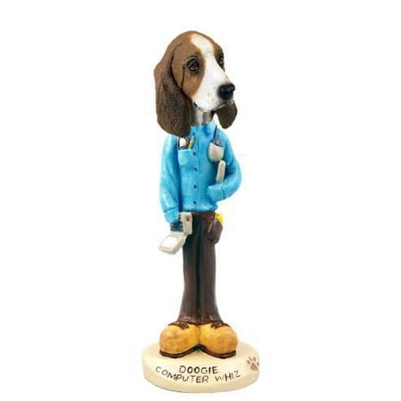 - No.Doog3714 Basset Hound Computer Whiz Doogie Collectable Figurine