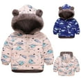 thumbnail image 1 of QTOCIO Veste Décontractée pour Enfants, Veste d'Automne pour Enfants, Veste d'Hiver Imprimée en Polaire pour Garçons et Filles avec Capuche et Fermeture Éclair, 1 of 9