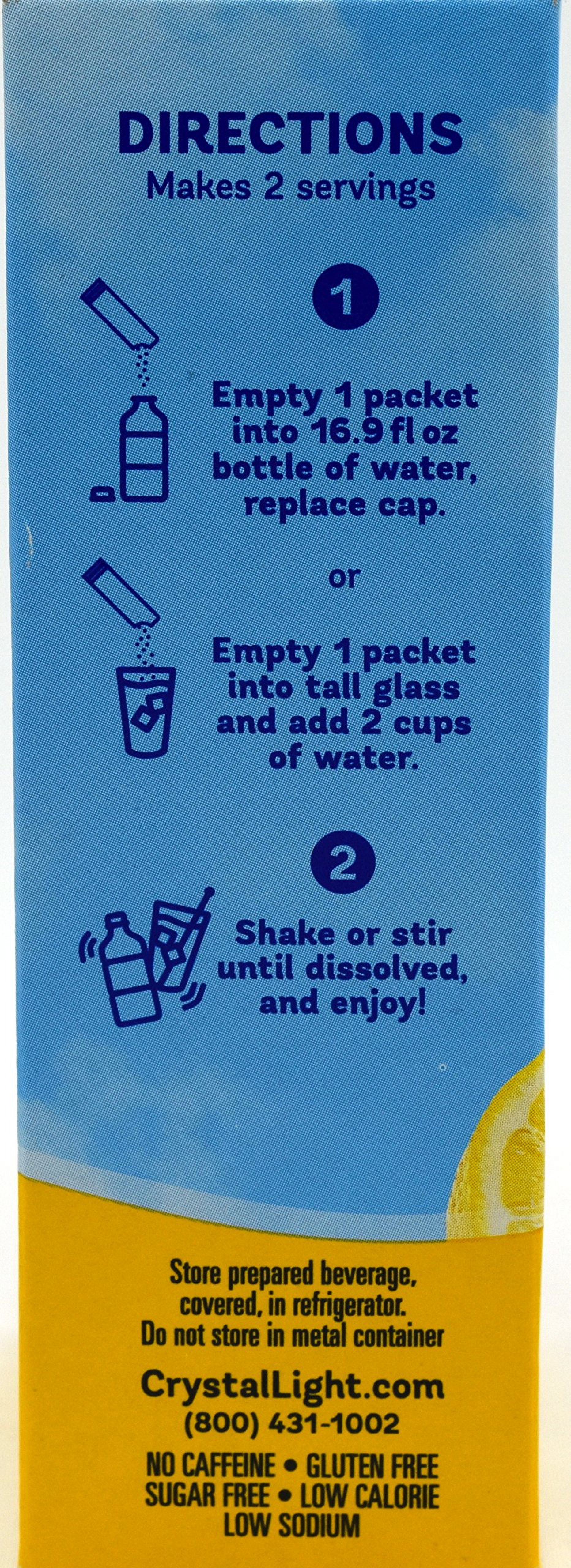 Crystal Light On The Go Natural Lemonade Drink Mix, 10-Packet Box (Pack of 7)