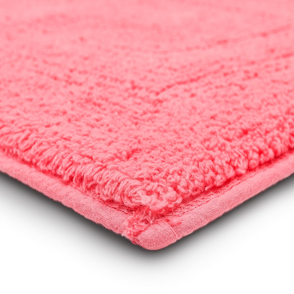 Mohawk Home Cotton Reversible Bath Mat, Fiesta Coral Rose, 24" x 60"