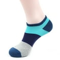 thumbnail image 2 of SPRING PARK 5 Pairs/Set Men Women Unisex Color Block Strips Soft Breathable Sweat Absorbent Low Cut Ankle Socks, 2 of 7
