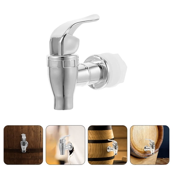 LOLIPPYY 4pcs Drink Dispenser Tap Replacement Spigot Silver for Dispensing Lemonade and Tea