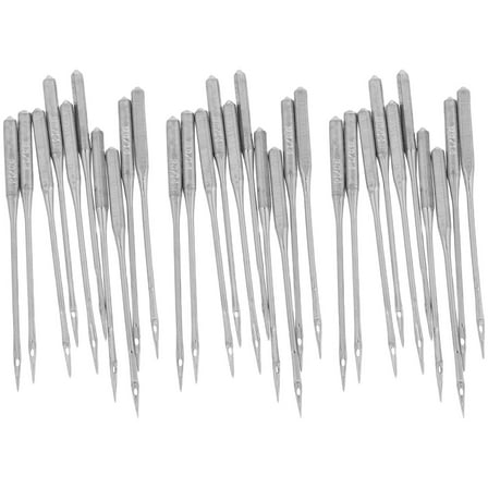 LOLIPPYY 50Pcs Heavy Duty Sewing Machine Needles Silver for Denim Canvas Thick
