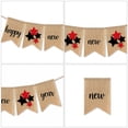 thumbnail image 2 of Happy New Year Banners Linen Buntings Party Decorations (Assorted Color), 2 of 6