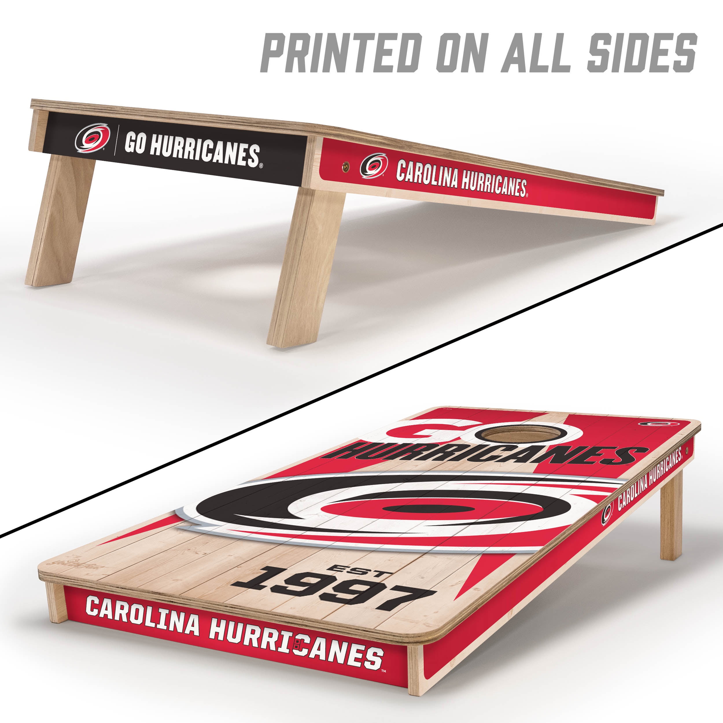YouTheFan NHLCarolina Hurricanes 2' x 4' Cornhole Game No Bags
