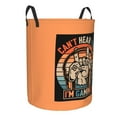thumbnail image 3 of LNWH Laundry Basket, Cant Hear You Gaming Pattern Foldable Laundry Hamper with Handles Waterproof, Medium Size, 3 of 8